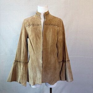 Women’s brown leather jacket Chi by Faichi size small-medium